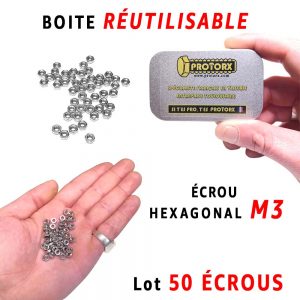 Boite Écrou Hexagonal M3 | Acier Inoxydable A2 : PROTORX