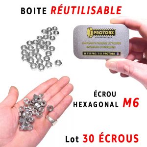 Boite Écrou Hexagonal M6 | Acier Inoxydable A2 : PROTORX