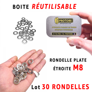 Boite Rondelle Étroite M8 | Acier Inoxydable A2 : PROTORX