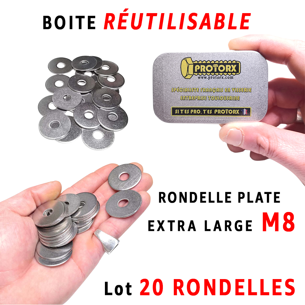 100 Pièces Rondelles En Acier Inoxydable M6 Rondelles Plates Metal 18Mm