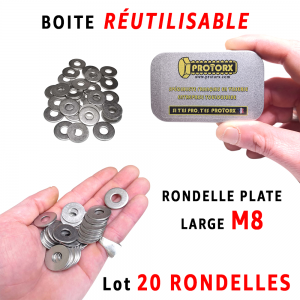 Boite Rondelle Large M8 | Acier Inoxydable A2 : PROTORX