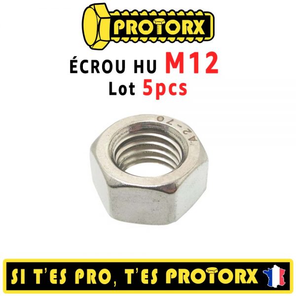 Écrous "HU" M12 Acier Inox A2 : PROTORX