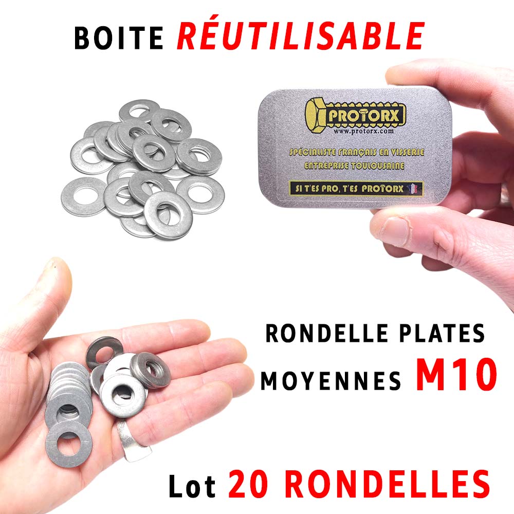 100 Pièces 304 Rondelle Plate En Acier Inoxydable M8 M10 - Temu Canada