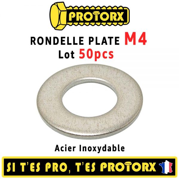 Rondelle "M" M4 Acier Inox A2 : PROTORX