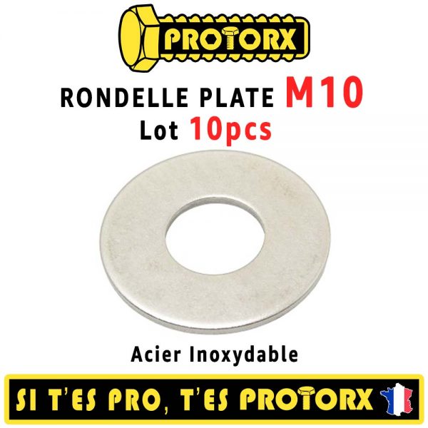 Rondelle "L" M10 Acier Inox A2 : PROTORX