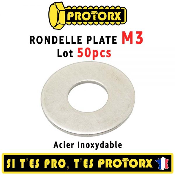 Rondelle "L" M3 Acier Inox A2 : PROTORX