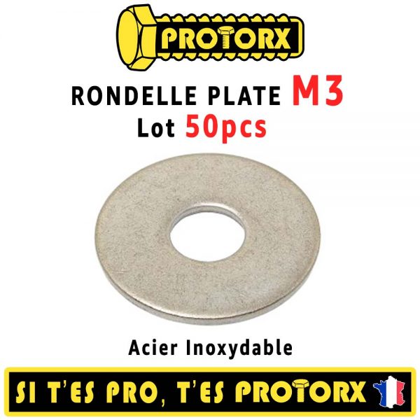 Rondelle "LL" M3 Acier Inox A2 : PROTORX
